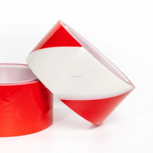 Wholesale Caution Warning Tape Acrylic Adhesive 70mm X 500M Red and White EVPEC Film Tape