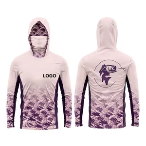 Summer Fishing Clothes Long Sleeve Shirts Men Outdoor Hooded Quick Dry Fishing Jersey Hoodies Custom Mask Spf50