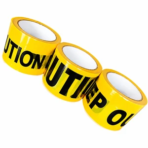 Custom PE Black & Yellow Warning Tape, Suitable for Crowd Control in Emergencies, Warehouse Safety and Road Safety