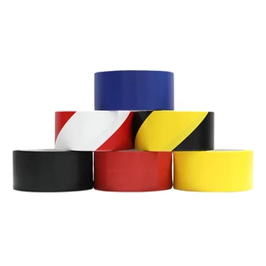 Yellow and Black Safety Signage Printed Field Outdoor Underground Road Warning Hazard Tape PVC Floor Marking Tape