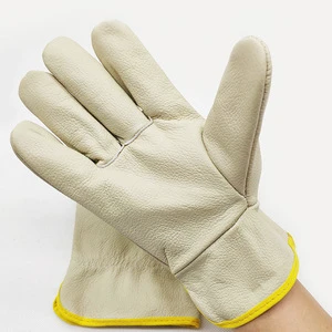 Welding Gloves Full Leather Thickened Heat-Insulating Wear-Resistant Back For Drivers Work Gloves