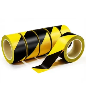 Black Yellow Caution Tape Roll Bulk Waterproof Barricade Hazard Tape Hazard Safety Warning Stripe Tape