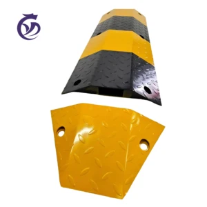 LONGYIDA Heavy Duty Steel Speed Bump-50mm Height 480mm Width Movable Installation for Parking Lots & Malls