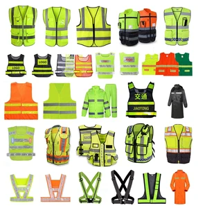 Safety Vest Custom logo Zipper Vest Reflective Workwear Glow in Dark Clothes Safety Garments Reflective Motorcycle Vest