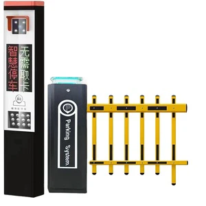 Gentleman Black Vertical Screen LED Flashing Breathing Light License Plate Recognition Traffic Guardrail Full Set of Products