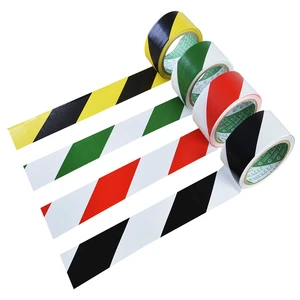 Warehouse Caution Tape Marking Durable Racecourse Matt Splicing Pvc Road Cable Warning Tape Line Reflective Safety Warning Tape