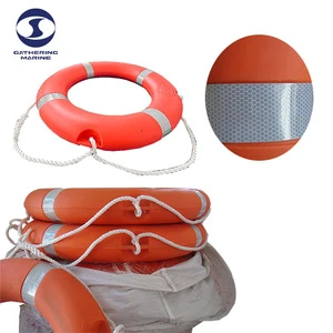 High Buoyancy SOLAS Lifebuoy Ring HDPE Orange Marine Safety Lifesaving Equipment