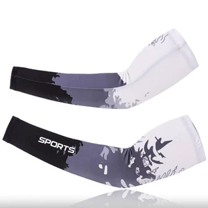 Free Sample Custom Arm Sleeve Men Gym Protective Compression Sport Uv Sun protection Cycling Cool Cycling Arm Sleeves