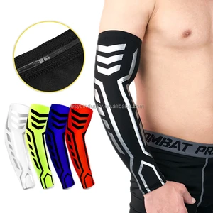 Non-slip Arm Cover Elastic Compression Arm Protector Sleeve Basketball Running Elbow UV Sun Protect Gym Sport Safety Arms Sleeve