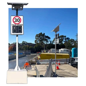 ECOSOLAR ECO-ROADTRAFFIC Factory Hot Selling IP65 Outdoor Waterproof LED Solar Portable Traffic Sign Road Safety Speed Limit