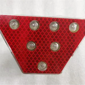Trapezoidal Solar LED Luminescent Aluminum Reflective Sign Model Delineator Traffic Safety Night Warning Reflective Guide Sign