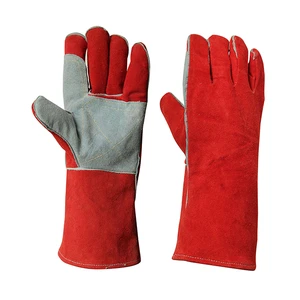 Long Sleeves Welding Safety Working Fireplace Welding Gloves Heat Resistance Waterproof Anti-Slip Silicone-free Powder-free