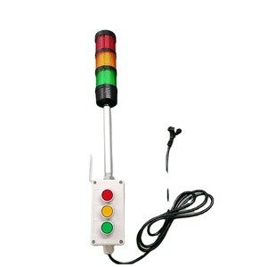 ONN-M4 1-5 Layers Manually Operated LED Signal Tower Warning Light Buzzer Flashing Function Control Button 100-240V Input CE