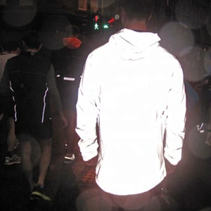 High Elastic Stretchable Reflective Fabric High Visibility Reflective Material Spandex and Polyester Fabric for Clothes Bags