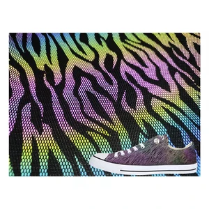 Color Reflective Shoe Fabric Compound Polyester Shoe Fabric Wear Resistant and Tear Resistant Composite Fabric