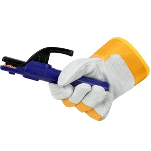 Select Cow Split Leather Palm Work Glove Wear Resistant Builder Gloves Heat Resistant Fireproof Welder Protective Welding Glove