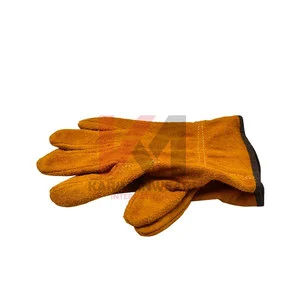 Welding Gloves Soft Cowhide Leather Work Gloves Labor Protection Welding Safety Heat Insulation Wear Resistant Durable Hand