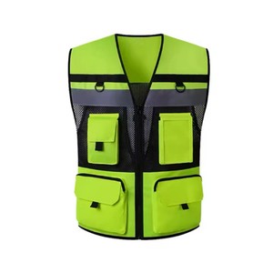 Multiple Pockets Security Uniform Custom Logo Safety Reflective Vest Traffic Safety Clothing