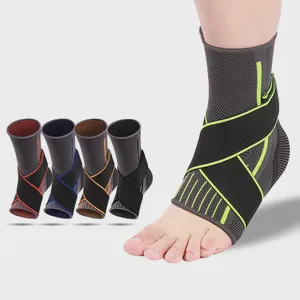Adjustable Elastic Sports Breathable Nylon Compression Ankle Sleeve Protective Compression Ankle Straps