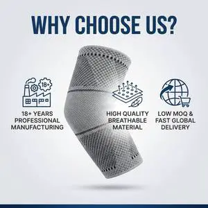 Wholesale Custom Logo Premium Fabric 3D Weaving Moisture Wicking Comfortable Flexible Unisex Protective Gear Guard Elbow Sleeve