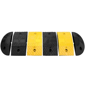 Wholesale Slow Down Road Traffic Car Deceleration Zone Safety Speed Reducing Bump Rubber Speed Breaker Humps with Cat Eye