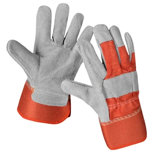 Wholesale Double Palm Leather Cowhide Industrial Labor Safety Machinist Hand Protective Welding Work Gloves
