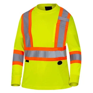 Reflective Wholesale Disposable Security Custom Knitted Reflective Tee Shirt Safety Vest Construction Custom T Shirts