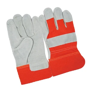 High Quality Cowhide Split Leather Welding Safety Gloves Industrial Construction Abrasion Resistant Anti-Heat One Size Fits All