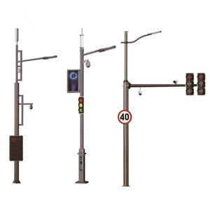 LED Integrated Traffic Light Steel Multi-Pole Street Lamp Intelligent Monitoring for Garden Road Application Street Sign Signal