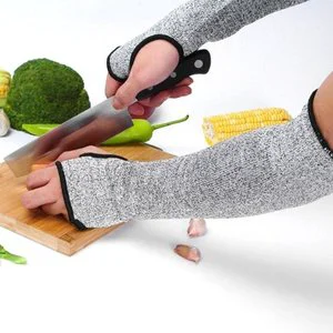 Level 5 Glass Fiber HPPE Cut Resistant Arm Protector Sleeve Extra Large Anti Cut Abrasion Safety Work Guard Sleeves Protection