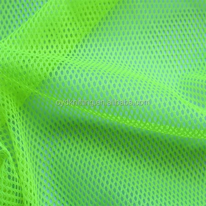 100% Polyester Fluorescent Reflective Neon Yellow Mesh Fabric