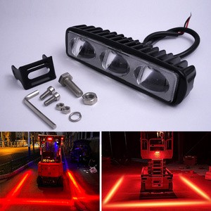 DC10-80V LED Forklift Safety Warning Light Red And Blue Area Line Lights To Pedestrian Truck Waterproof IP67