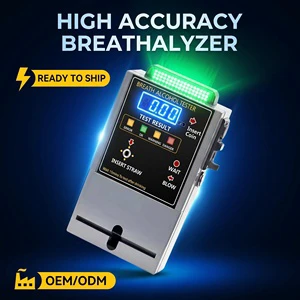 Coin Operated High Accuracy Metal Alcohol Tester Breathalyzer OEM/ODM For Bars & Public Places 1 Year Warranty In Stock