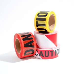 High Visibility Non Adhesive Warning Tape for Outdoor Event Barricades and Temporary Safety Zones Tear Resistant Weatherproof