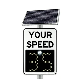 LED Vehicle Speed Feedback Sign with Radar Detection Waterproof Radar Speed Sign for Traffic Calming