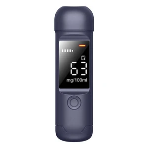 Alcohol Tester Drunk Driving Detector Breathalyzer Traffic High Precision Battery Included Black 103x30x19mm