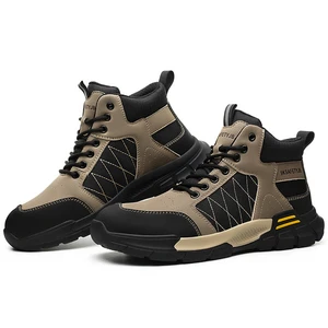 Cross Border Labor protection Shoes Men Anti Smashing Anti Stab Steel Toe Cap Work Shoes Breathable Wear-resistant Safety Shoes