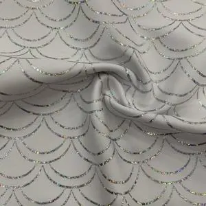Lightweight Reflective Poly Blend Fabric for Running Tights Dresses - Wholesale MOQ 50 Yards