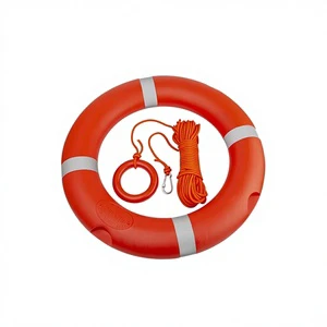 Professional Marine Lifebuoy for Adults 4.3KG Thickened Solid Plastic Fishing Swimming Wading Sports Use No Light Wholesale