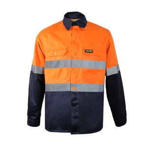 SAFETYBOY Custom Logo Reflective Level D Protection 100-150C Heat Resistant Safety Clothes Comfortable Cotton Construction