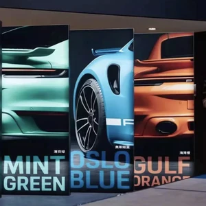 Custom Size SEG Fabric Lightbox Freestanding Double Sided LED Poster Sign For SEMA Car Show Wrap PPF Display