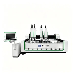Heavy Duty Four Heads CNC Stone Engraving Machine with Control System NC Studio Compatible Motor & Pump Included