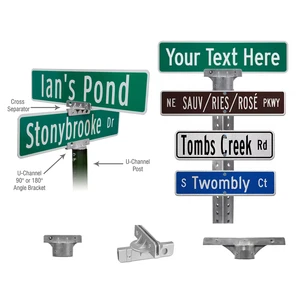 Aluminum Traffic Symbols Street Sign Board with Header Warning Triangle Pattern Safety Accessories
