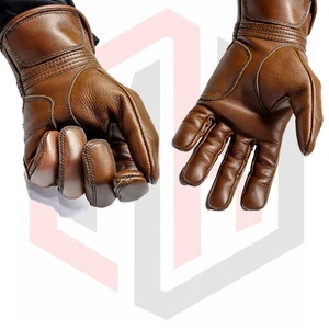 2025 Hot Sale Brown Cowhide Leather Stick Welding Work Gloves Fireproof Stitching 7 oz Thickness 16-inch Length Tear-Resistant