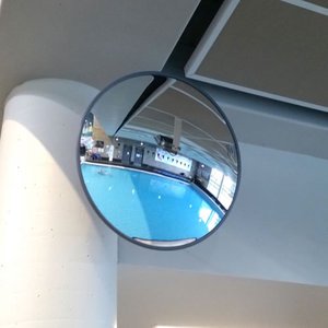 Acrylic Wide-Angle Convex Turning Mirror Road Corner Mirroring with 405x405mm Diameter Customizable Size Cutting Service