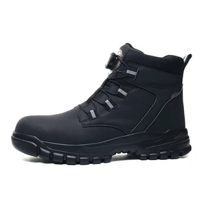 Labor Protection Shoes Anti-smash and Anti-puncture Winter Plus Velvet Warm Cross-border Safety Shoes Lightweight