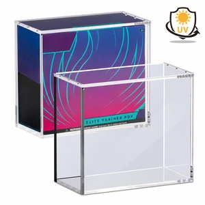 Factory Direct Sales 99.9% UV Protection Acrylic ETB Case 5mm Elite Trainer Box Protector High Clear TCG Cards Display Box