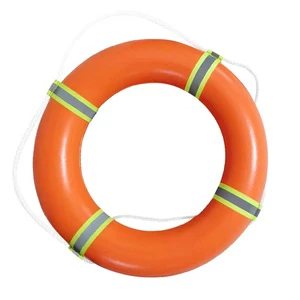 Orange Color Solas 4.3kg Inflatable Lifebuoy EVA Material Rectangular Shape 1000mm Diameter Marine Lifesaving Equipment for