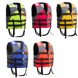 Professional Adult Life Jacket Reflective Strips Whistle USCG Certified Oxford Cloth High Buoyancy for Boating