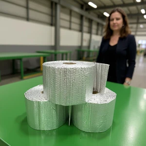 Reflective Double Sided Aluminum Foil Bubble Insulation Sheet Single Bubble Eco Friendly For Construction Warehouse Insulation